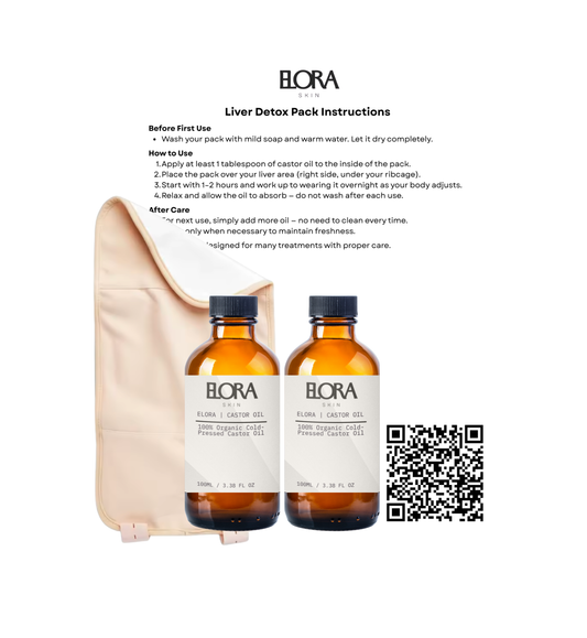 Organic Liver Detox Castor Oil Pack Kit