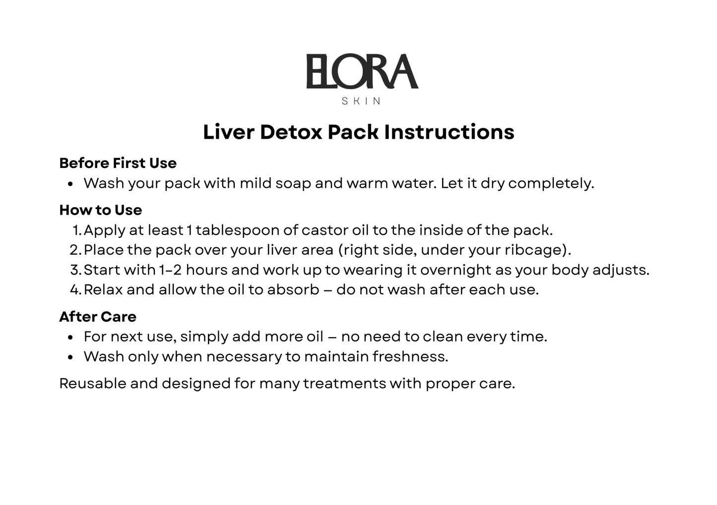 Organic Liver Detox Castor Oil Pack Kit